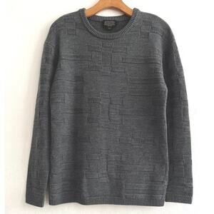 Pendleton Merino Wool Sweater Men S Gray Geometric Pattern Dad Grandpa